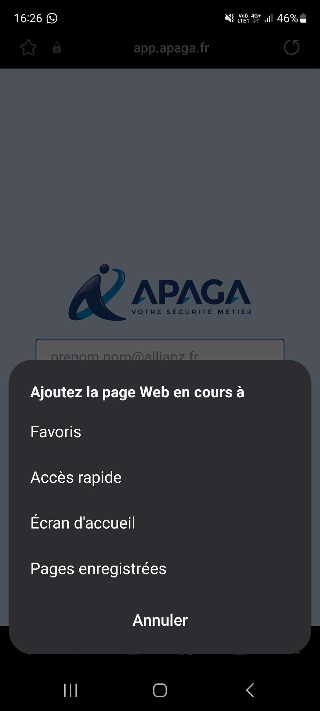 Ajouter APAGA android 3